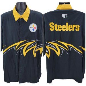 Pittsburgh Steelers‎ NFL Shirt Men’s XXL Button-Up Embroidered Football Fan Gear
